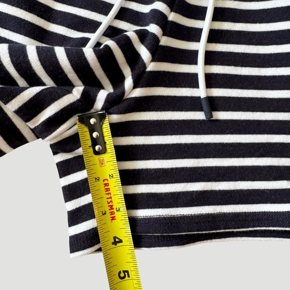 T by‎ Talbots Navy White Striped Cotton Knit Lounge Shorts XL Nautical Pockets - Picture 7 of 9